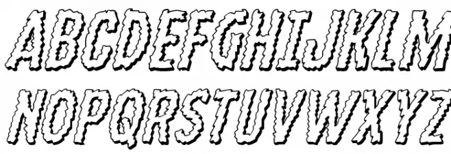 Ampire 3D Italic Font Litere mari