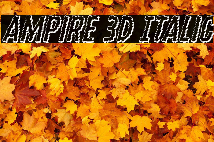 Ampire 3D Italic Example 1
