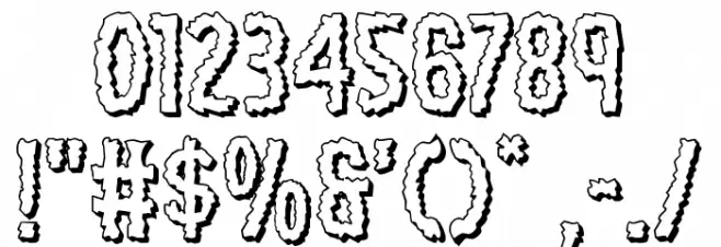 Ampire 3D Font OTHER CHARS