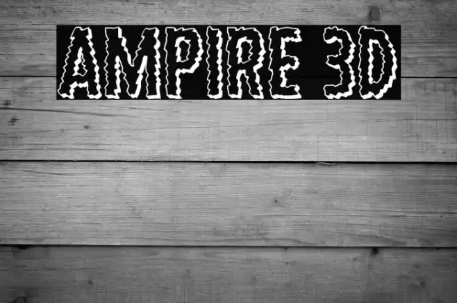 Ampire 3D Font examples