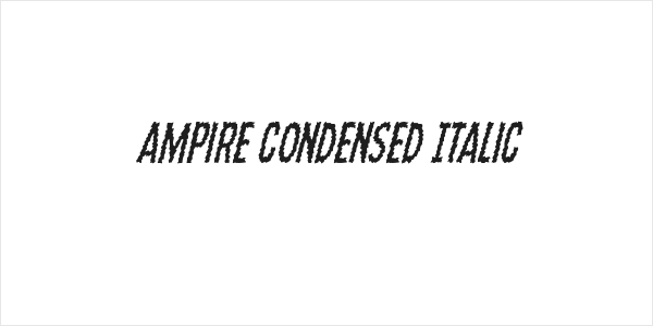 Ampire Condensed Italic Logo