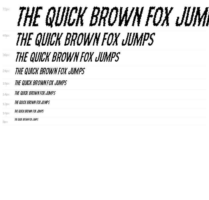 Ampire Condensed Italic Waterfall