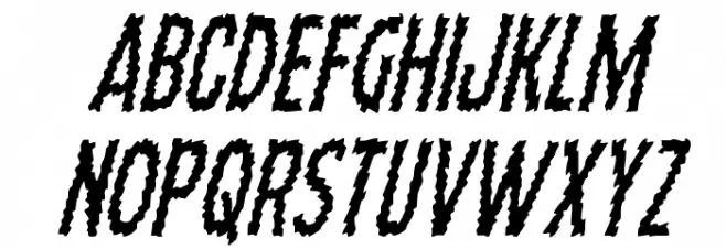 Ampire Condensed Italic Font LOWERCASE