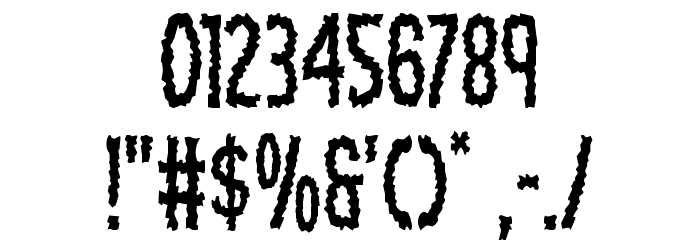 Ampire Condensed Font OTHER CHARS