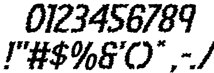 Ampire Expanded Italic Font OTHER CHARS
