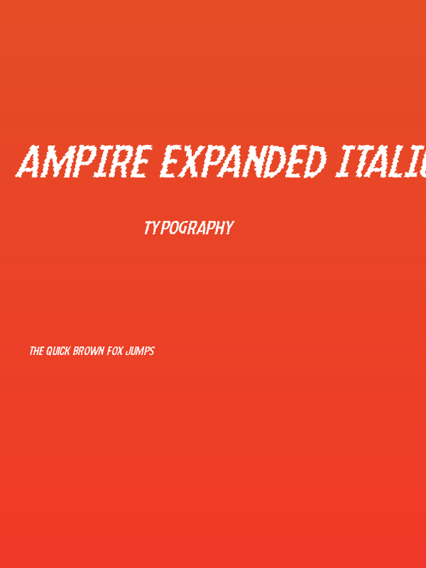 Ampire Expanded Italic Poster