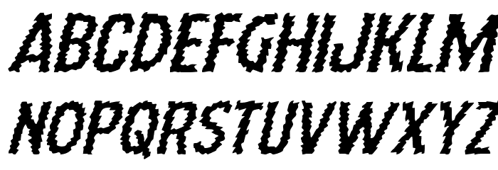 Ampire Expanded Italic Font LOWERCASE