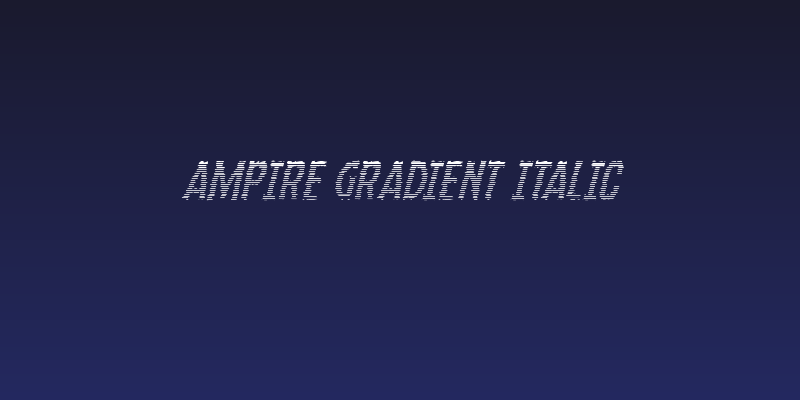 Ampire Gradient Italic Social Header