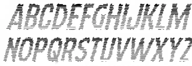 Ampire Gradient Italic Schriftart Kleinbuchstaben