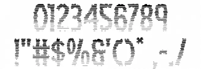 Ampire Gradient Font OTHER CHARS