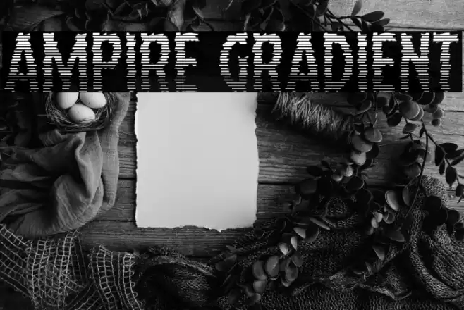 Ampire Gradient Font examples