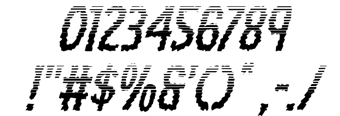 Ampire Halftone Italic Font OTHER CHARS