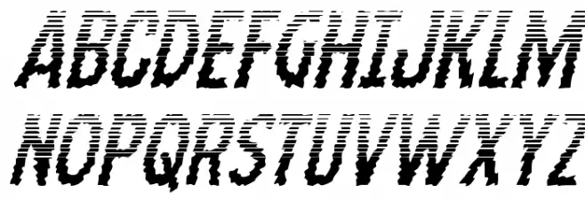 Ampire Halftone Italic Font Litere mari