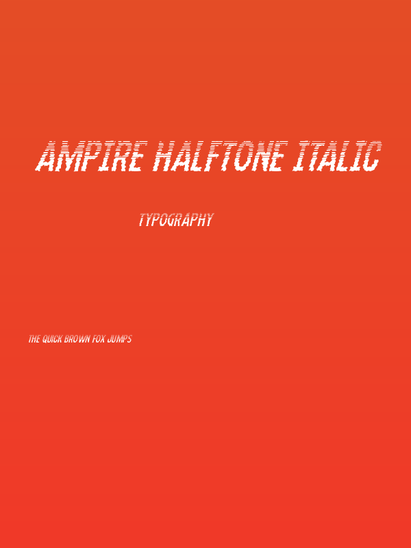 Ampire Halftone Italic Poster