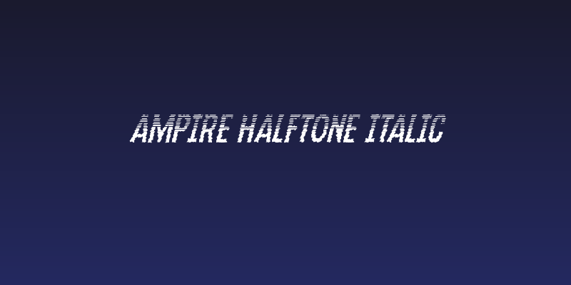 Ampire Halftone Italic Social Header