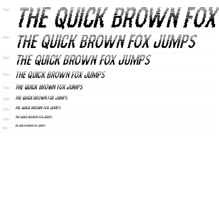 Ampire Halftone Italic Waterfall