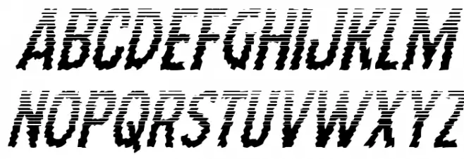 Ampire Halftone Italic 字体 小写