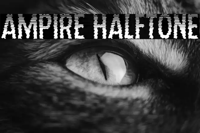Ampire Halftone Font examples