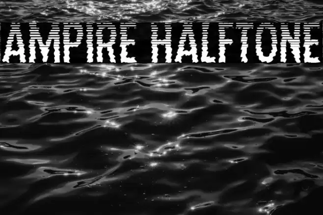 Ampire Halftone Font examples