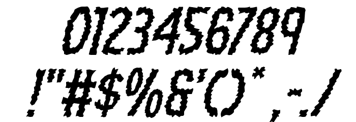 Ampire Italic Font OTHER CHARS