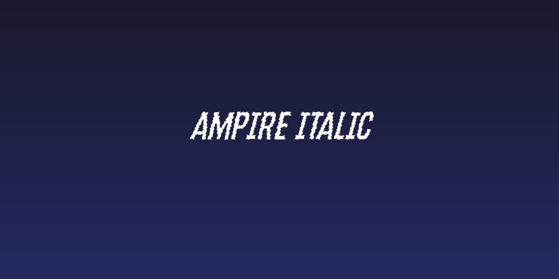 Ampire Italic Social Header