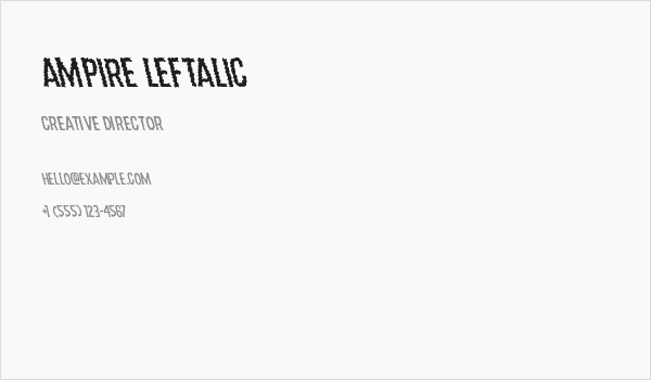Ampire Leftalic Business Card
