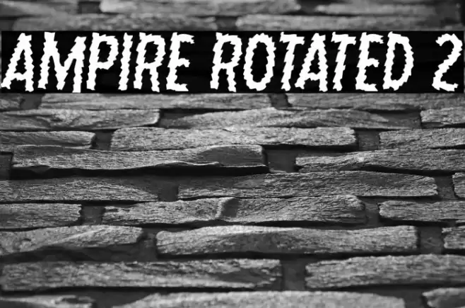 Ampire Rotated 2 Font examples
