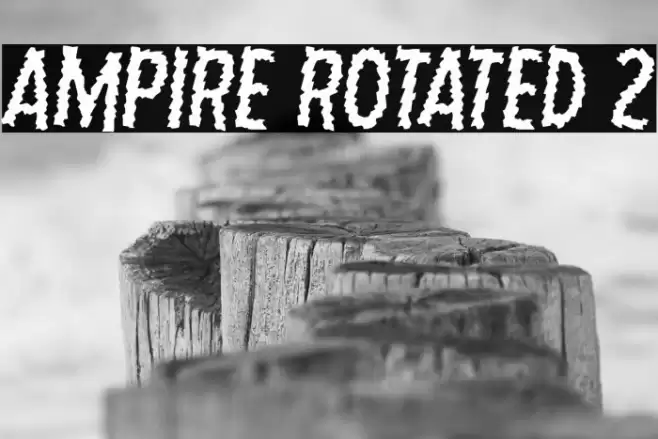 Ampire Rotated 2 Font examples
