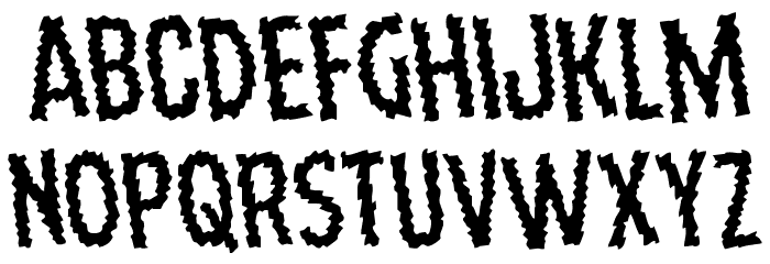 Ampire Rotated Font LOWERCASE
