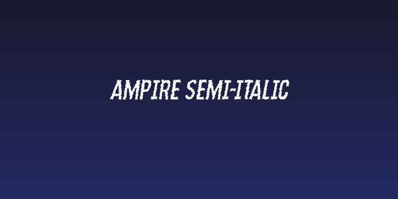 Ampire Semi-Italic Social Header