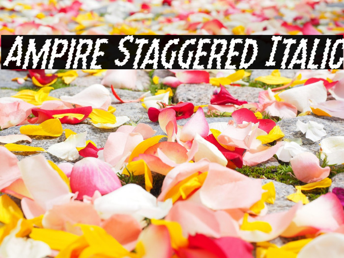 Ampire Staggered Italic Example 1