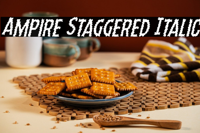 Ampire Staggered Italic Example 2