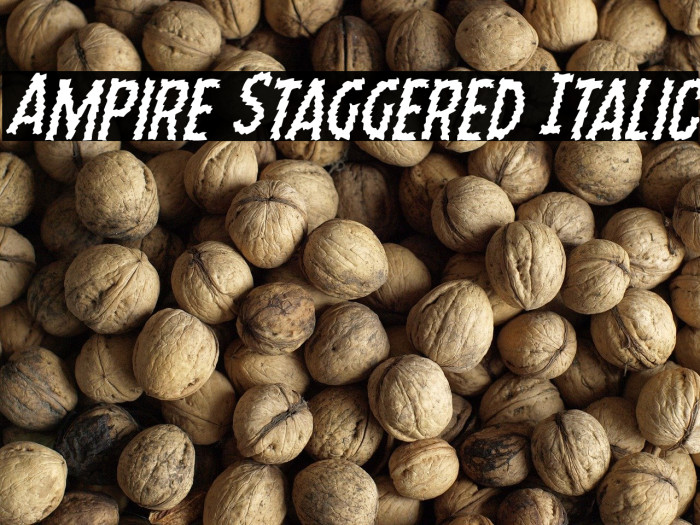 Ampire Staggered Italic Example 3