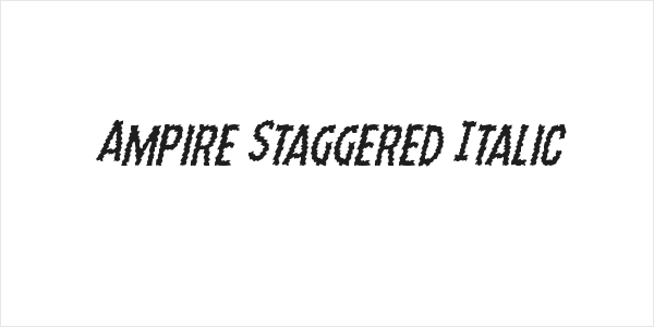 Ampire Staggered Italic Logo
