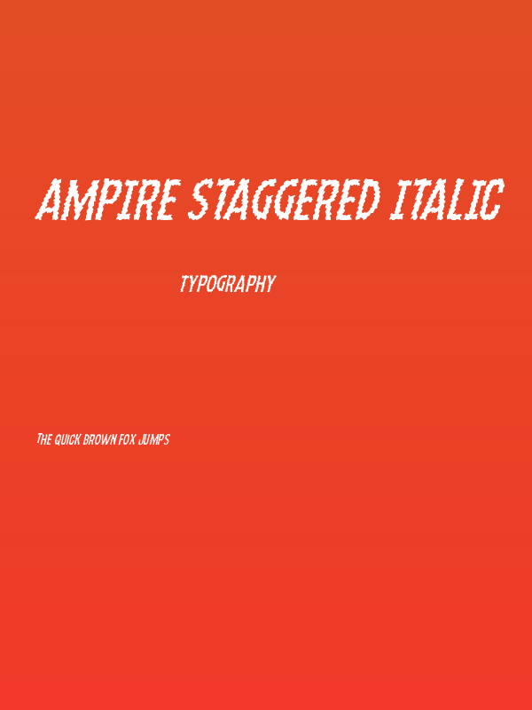 Ampire Staggered Italic Poster