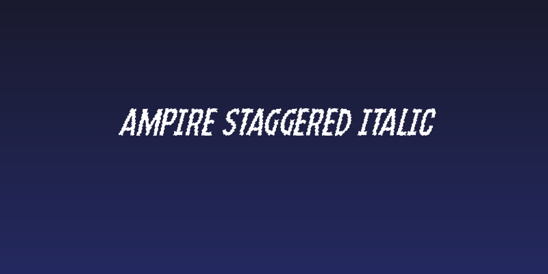 Ampire Staggered Italic Social Header