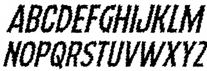 Ampire Staggered Italic Caratteri MINUSCOLO
