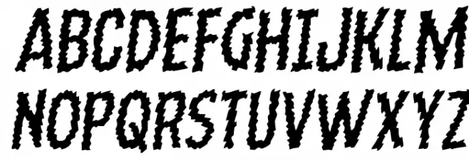 Ampire Staggered Rotalic Fonte MAIÚSCULAS