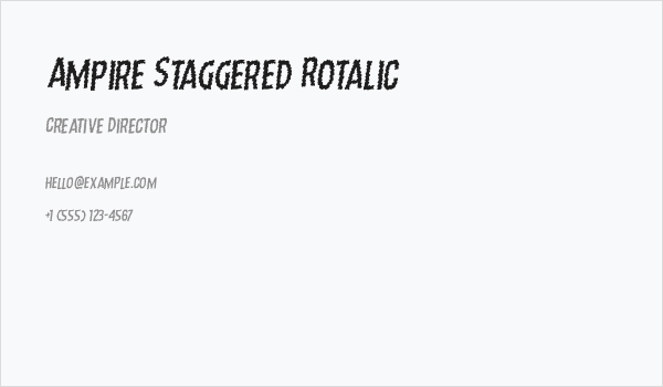 Ampire Staggered Rotalic Business Card
