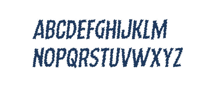 Ampire Staggered Rotalic Lowercase