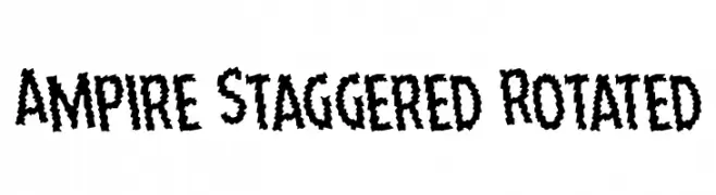 Ampire Staggered Rotated  Free Fonts Download