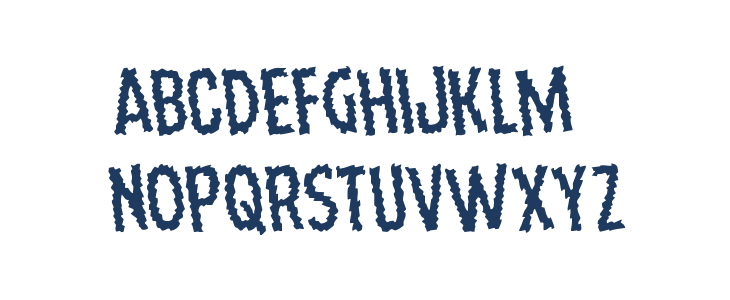 Ampire Staggered Rotated Lowercase