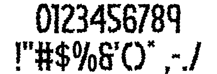 Ampire Staggered Font OTHER CHARS