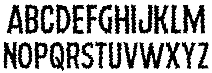 Ampire Staggered Font LOWERCASE