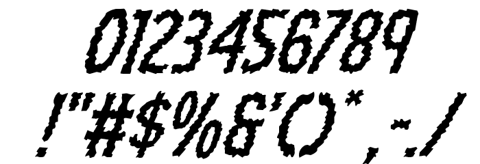 Ampire Super-Italic Font OTHER CHARS