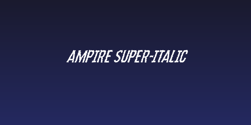 Ampire Super-Italic Social Header