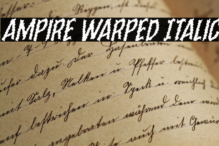Ampire Warped Italic Example 2