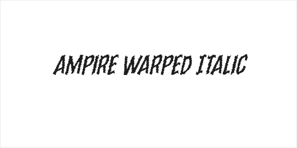 Ampire Warped Italic Logo