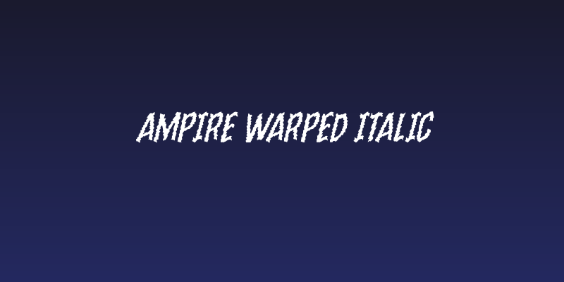 Ampire Warped Italic Social Header
