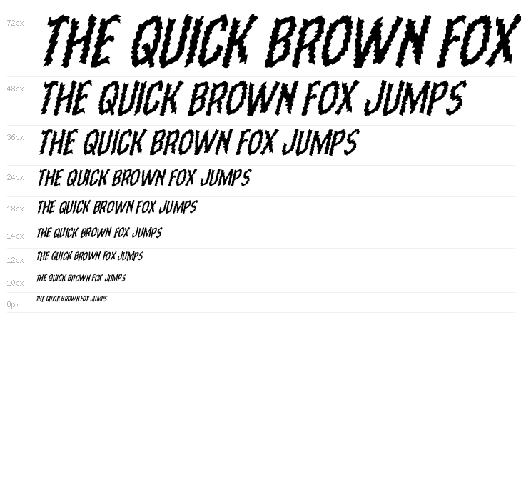 Ampire Warped Italic Waterfall